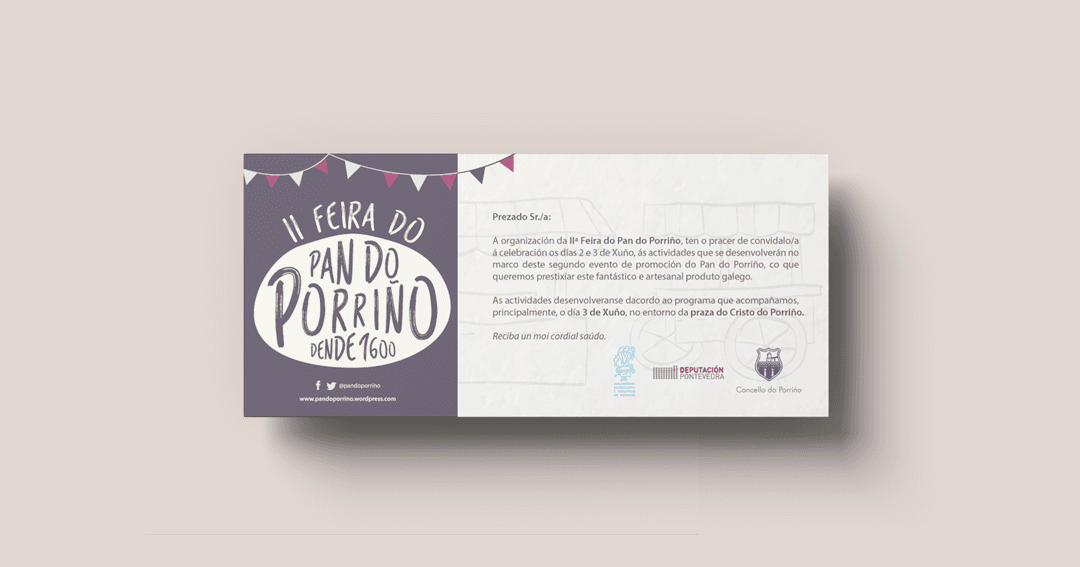 Invitación oficial a la II Feira do Pan do Porriño