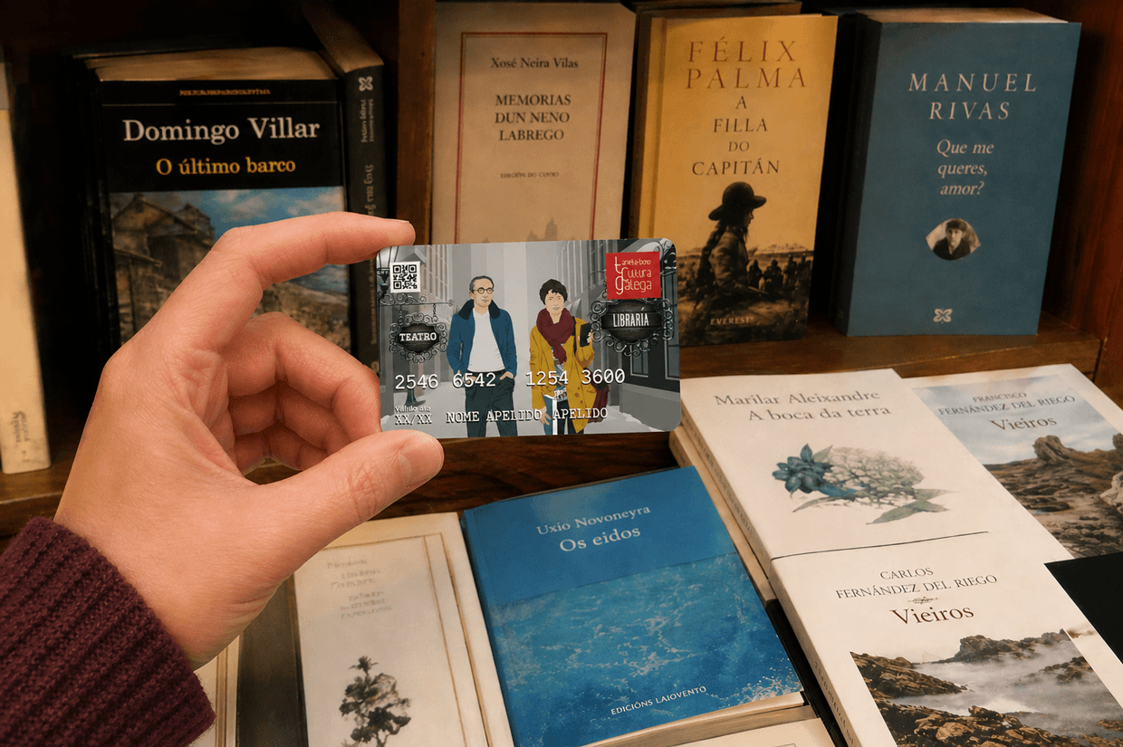 Tarxeta Cultura Galega en librería — aplicación del bono en punto de venta cultural