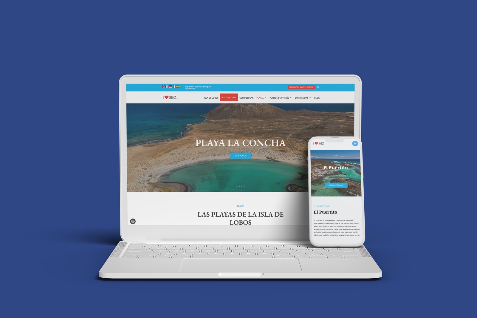 Portal Isla de Lobos — tercer lanzamiento, construido desde cero en enero 2025