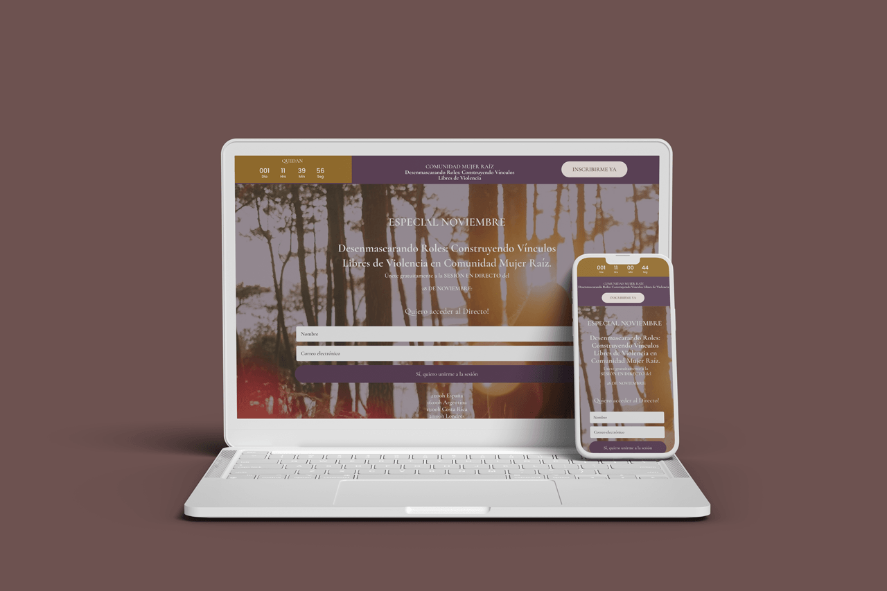 Landing page — Inscripción Masterclass Silvia
