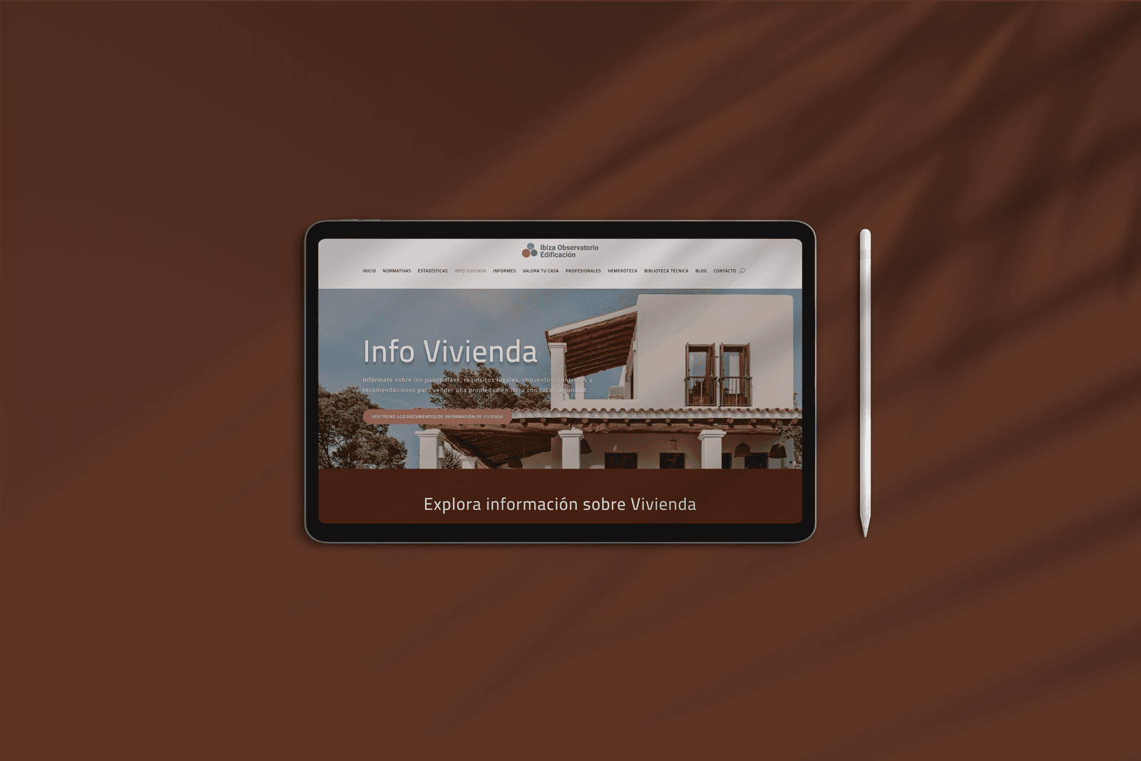Sección de información de vivienda — estadísticas del mercado residencial en Ibiza
