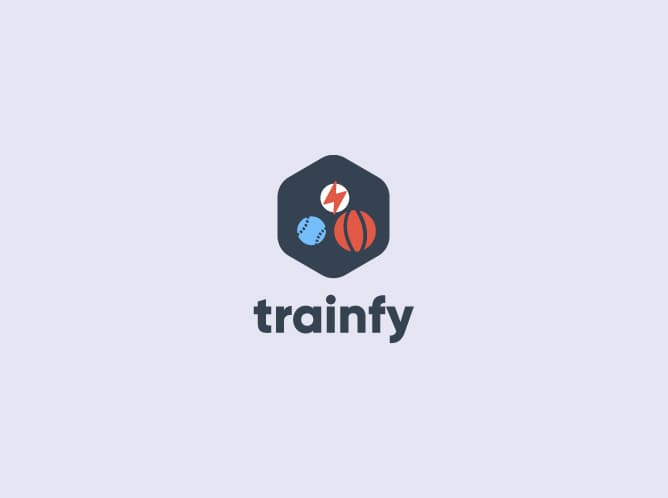 Exploración de identidad visual para Trainfy — naming, paleta y sistema tipográfico